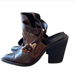 Asos snakeskin cowgirl mule